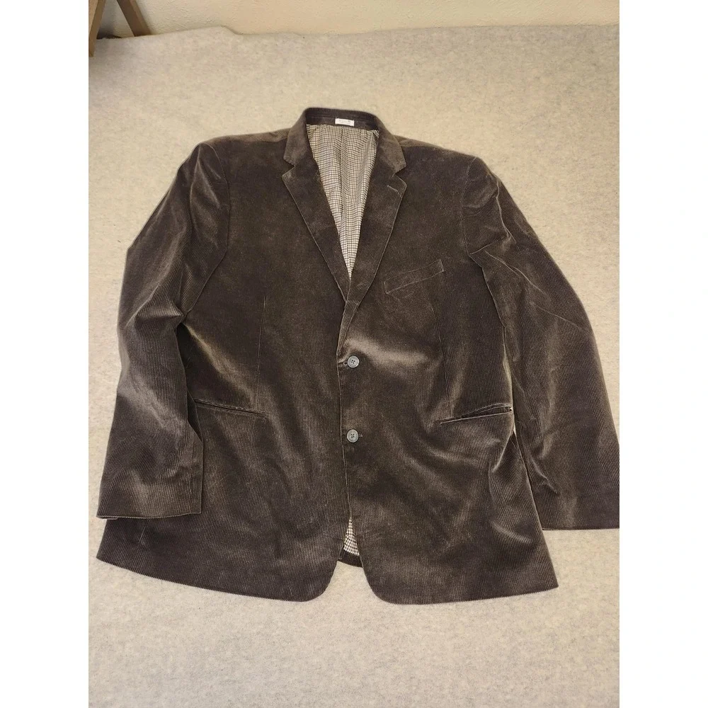 Saddlebred Blazer Mens 48R Brown Heritage Corduroy Two Button Sport Coat Lined